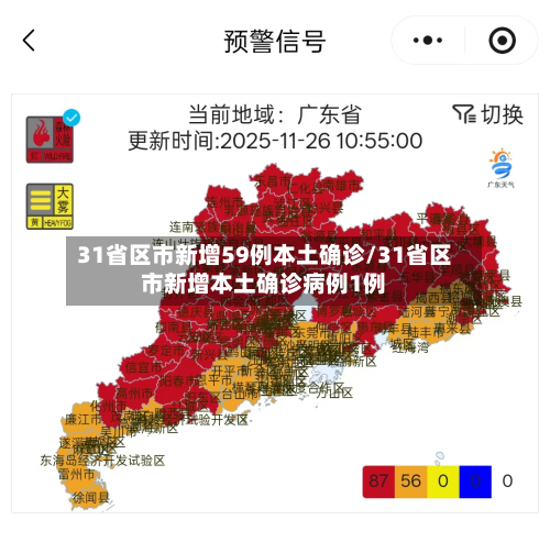 31省区市新增59例本土确诊/31省区市新增本土确诊病例1例-第2张图片