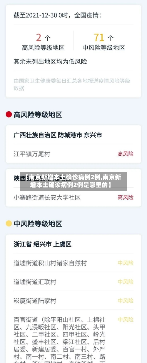 【南京新增本土确诊病例2例,南京新增本土确诊病例2例是哪里的】-第3张图片