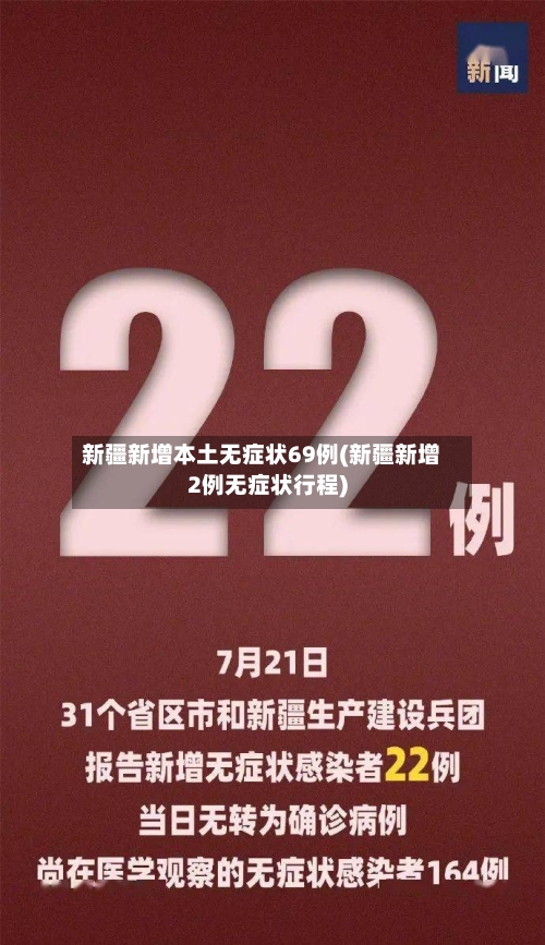 新疆新增本土无症状69例(新疆新增2例无症状行程)