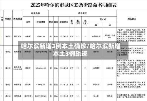 哈尔滨新增3例本土确诊/哈尔滨新增本土3例轨迹-第2张图片
