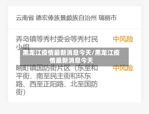 黑龙江疫情最新消息今天/黑龙江疫情最新消息今天-第3张图片