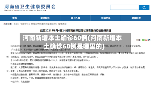 河南新增本土确诊60例(河南新增本土确诊60例是哪里的)-第2张图片