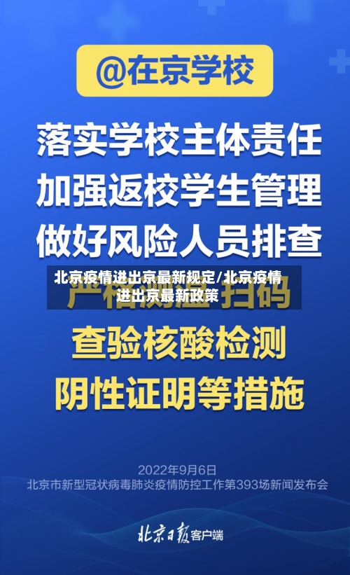 北京疫情进出京最新规定/北京疫情进出京最新政策