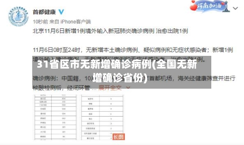 31省区市无新增确诊病例(全国无新增确诊省份)-第2张图片