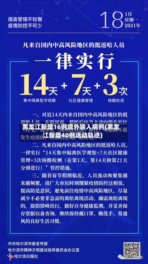黑龙江新增16例境外输入病例(黑龙江新增40例活动轨迹)